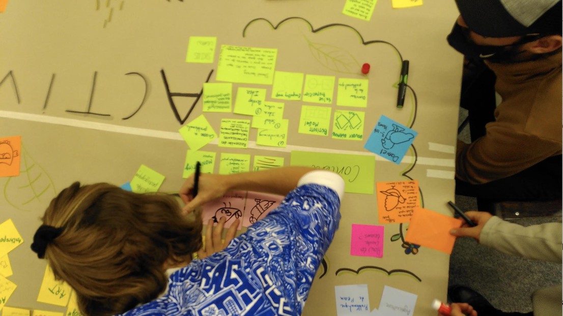 Students' working on the pilot of the CSAW. © Nicola Banwell 2021 EPFL