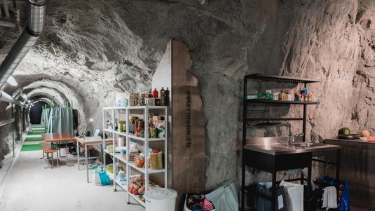 The space base, in one of the tunnels under the Grimsel © Jamani Caillet / 2021 EPFL
