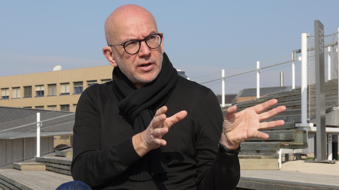 Yves Daccord en interview à l'EPFL le 21 mars 2022. 2022 EPFL / Murielle Gerber - CC BY-SA 4.0