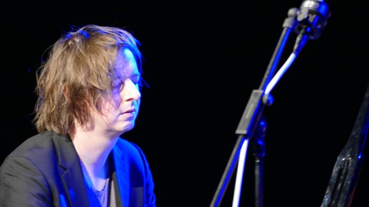 The Michael Wollny Trio in concert at EPFL on May 11th: Michael Wollny (piano) Christian Weber (bass) Eric Schaefer (drums).  2022 EPFL/ Hamza Houlaihel - CC-BY-SA 4.0