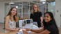 Maria, Juliet, Aunosua on the braille project. 2022 EPFL/Alain Herzog - CC-BY-SA 4.0
