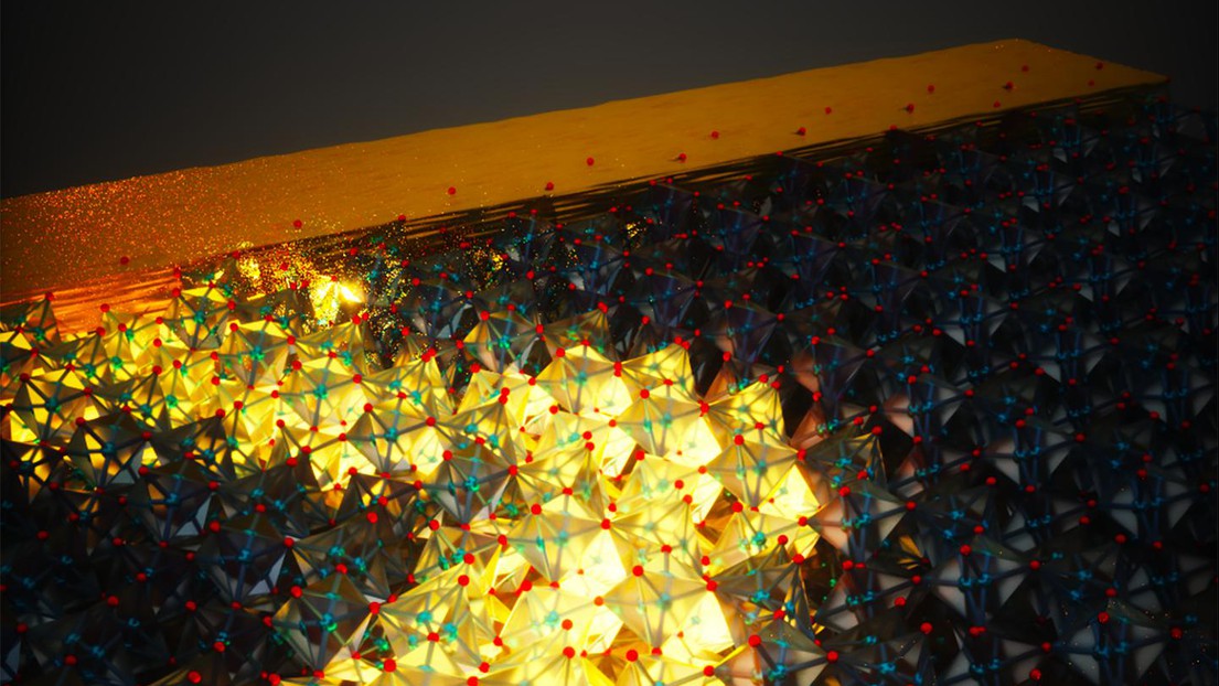 Vanadium Dioxide (VO2), a compound capable of “remembering” the entire history of previous external stimuli. 2022 EPFL/ POWERlab - CC-BY-SA 4.0 Vanadium Dioxide (VO2), a compound capable of “remembering” the entire history of previous external stimuli. 2022 EPFL/ POWERlab - CC-BY-SA 4.0