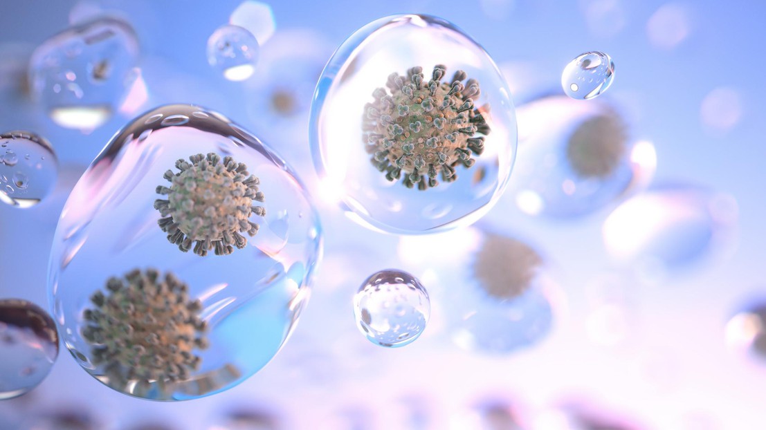 Airborne Virus Transmission in Droplets. EPFL / iStock