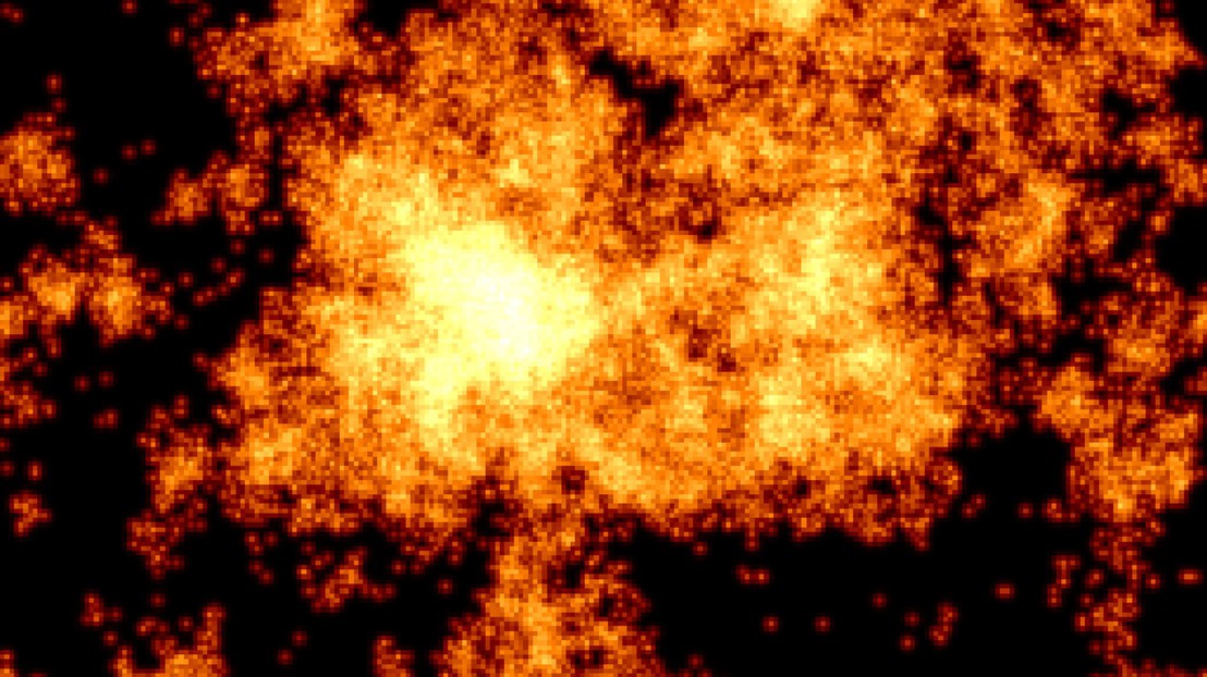 Map of  the spatial relaxation in a two-dimensional  liquid model. Credit: Tahaei et al 2023.