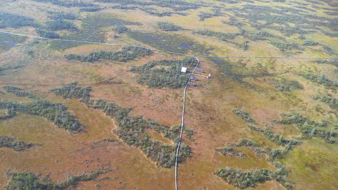 Aerial view of the experimental site in Siberia.© EPFL/Yugra State University, Khanty-Mansiysk