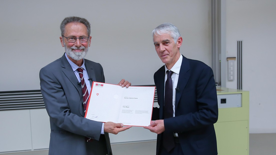 was Yves Meyer was awarded the distinction of Doctor Honoris Causa by EPFL. © Alain Herzog