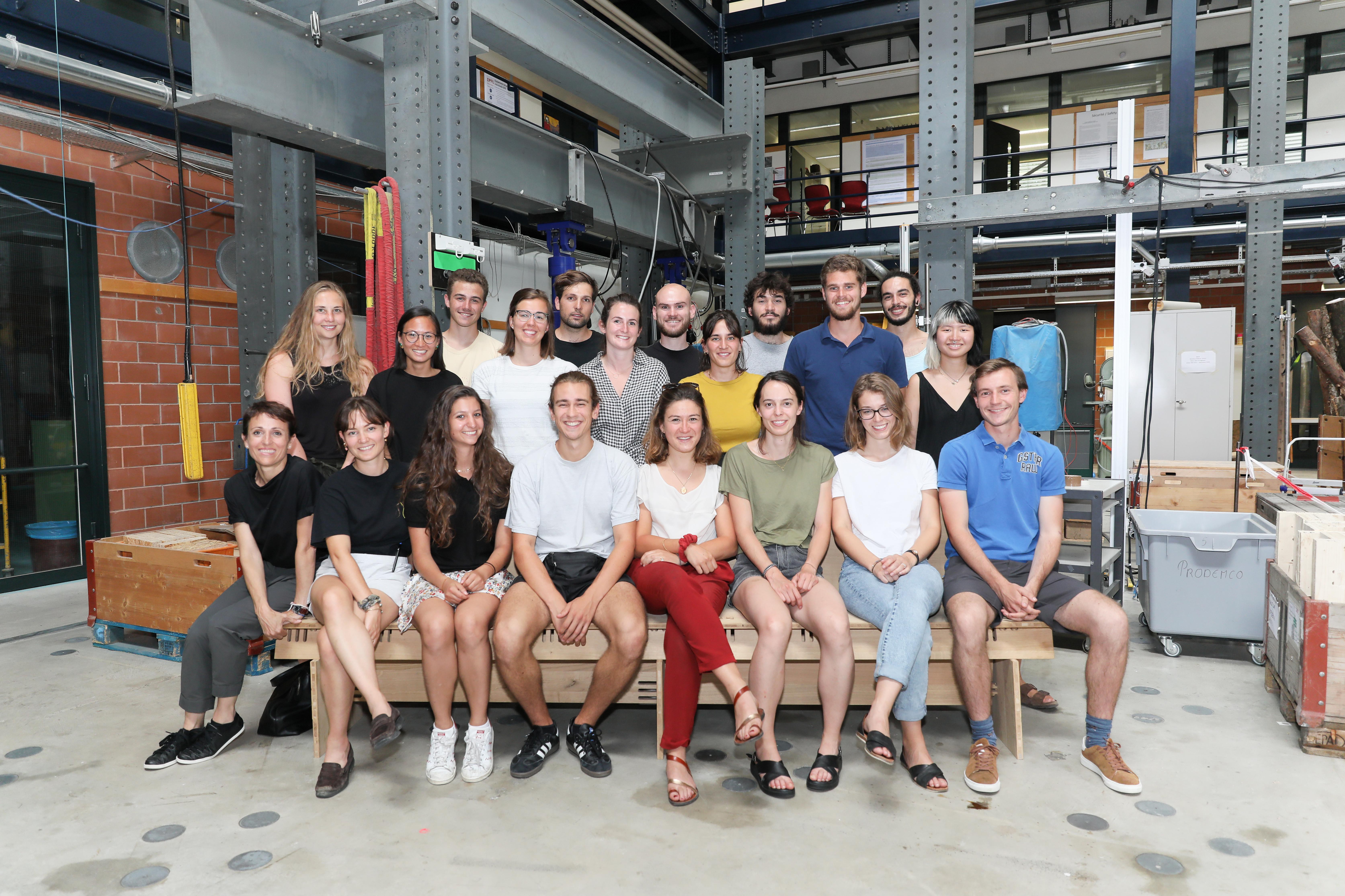 Patricia Guaita and the students before their departure to Chile. © 2019 EPFL