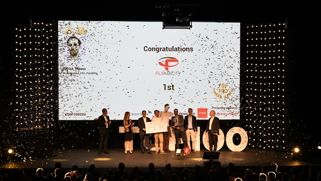 Flyability, an EPFL spin-off, tops the list of TOP 100 Swiss Startup Award © 2019 Venturelab Flyability, an EPFL spin-off, tops the list of TOP 100 Swiss Startup Award © 2019 Venturelab