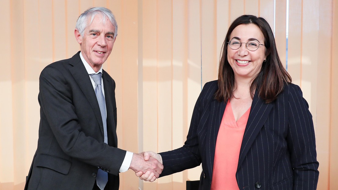 EPFL President Martin Vetterli and Cesla Amarelle, the head of the Canton of Vaud’s Department of Education. © Alain Herzog 2019 EPFL EPFL President Martin Vetterli and Cesla Amarelle, the head of the Canton of Vaud’s Department of Education. © Alain Herzog 2019 EPFL