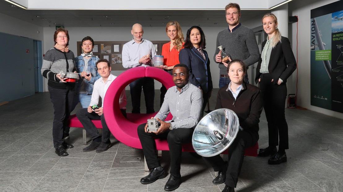 The leaders of the 4 selected projects. ©2020 EPFL/A.Herzog The leaders of the 4 selected projects. ©2020 EPFL/A.Herzog