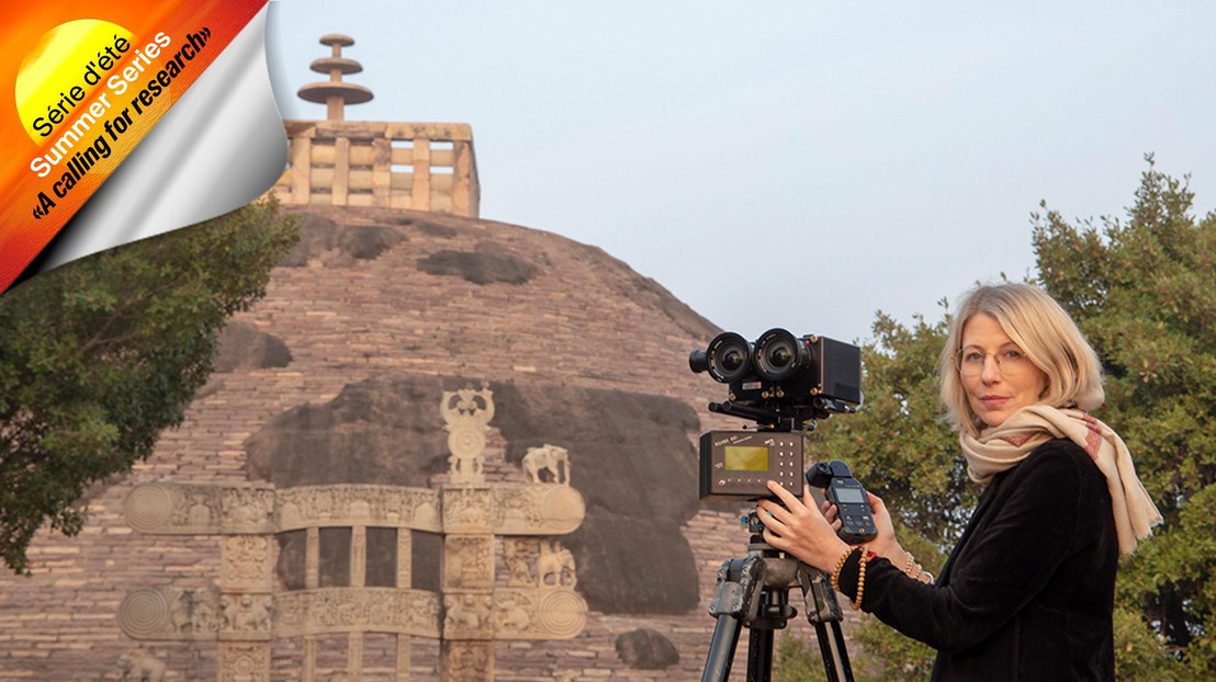 Sarah Kenderdine in Sanchi, India © Leo Meier Sarah Kenderdine in Sanchi, India © Leo Meier