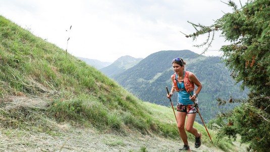 Maartje Bastings in full effort. ©Alain Herzog/EPFL 2020