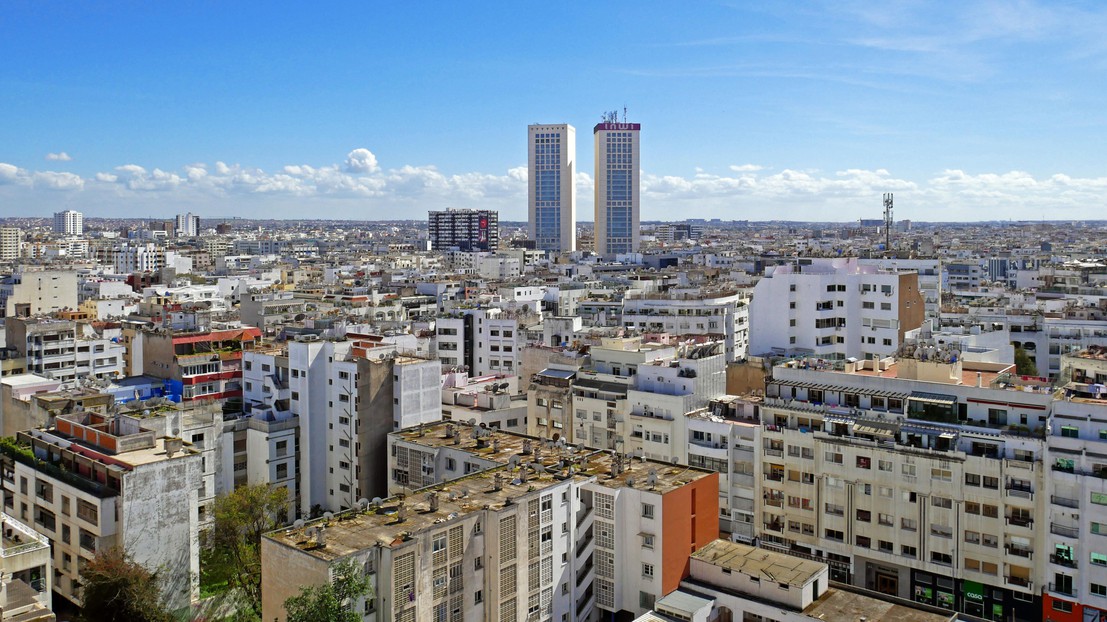 Casablanca, capitale économique du Maroc, et son Twin Center. © 2020 Istock